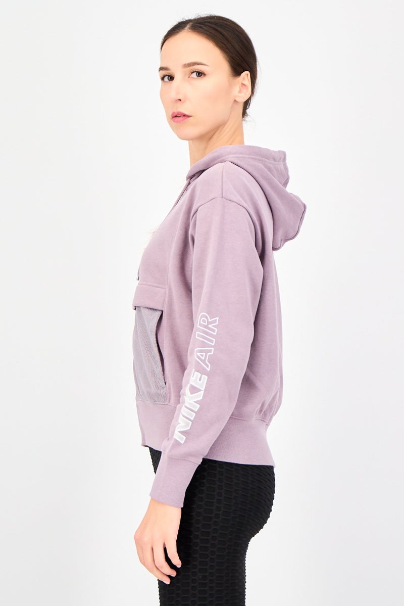Nike Women Oversized Fit Long Sleeve Outdoor Hoodie, Mauve - Image 2